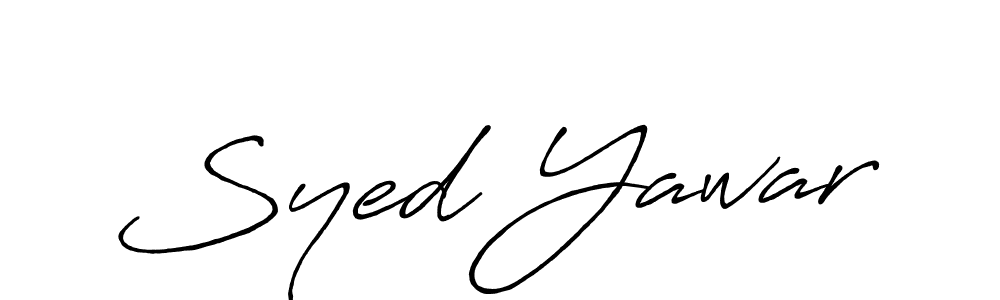 Make a beautiful signature design for name Syed Yawar. With this signature (Antro_Vectra_Bolder) style, you can create a handwritten signature for free. Syed Yawar signature style 7 images and pictures png