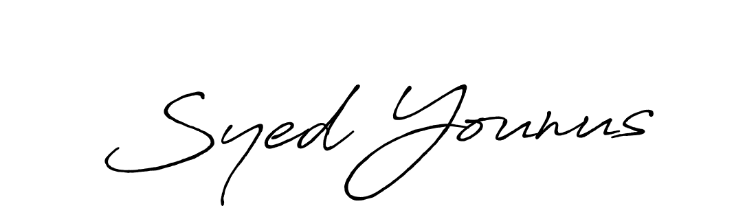 Also we have Syed Younus name is the best signature style. Create professional handwritten signature collection using Antro_Vectra_Bolder autograph style. Syed Younus signature style 7 images and pictures png