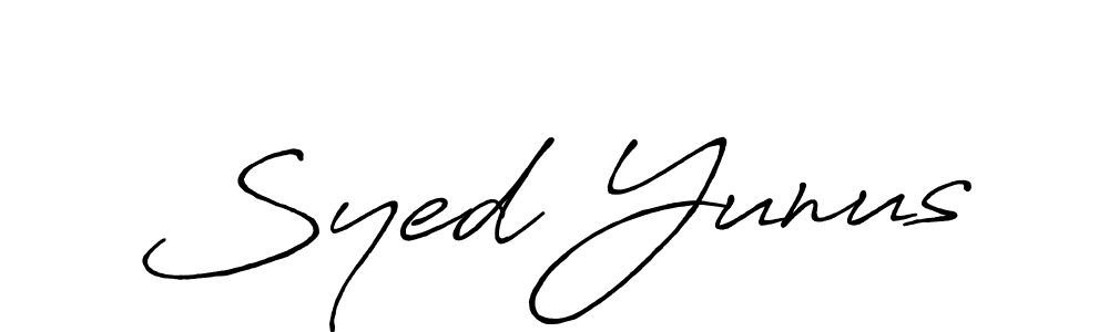 Design your own signature with our free online signature maker. With this signature software, you can create a handwritten (Antro_Vectra_Bolder) signature for name Syed Yunus. Syed Yunus signature style 7 images and pictures png