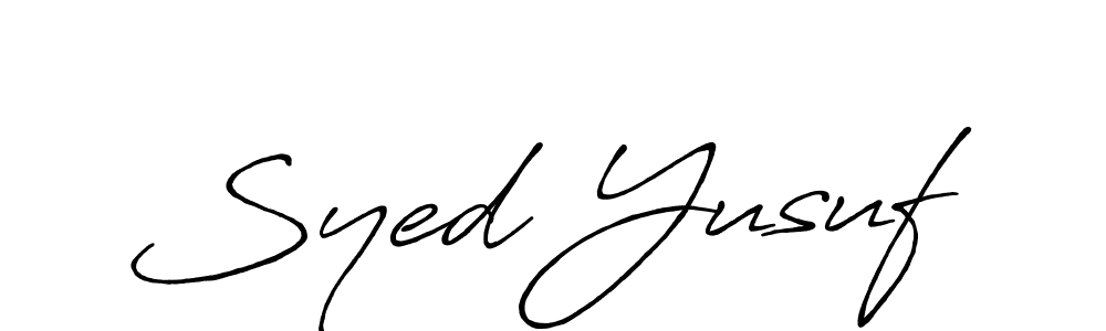 The best way (Antro_Vectra_Bolder) to make a short signature is to pick only two or three words in your name. The name Syed Yusuf include a total of six letters. For converting this name. Syed Yusuf signature style 7 images and pictures png