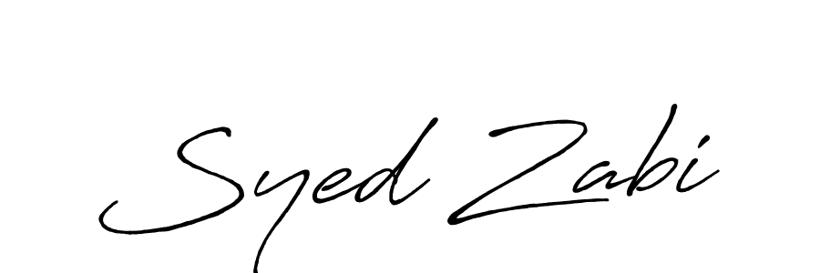 Also we have Syed Zabi name is the best signature style. Create professional handwritten signature collection using Antro_Vectra_Bolder autograph style. Syed Zabi signature style 7 images and pictures png
