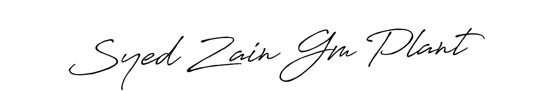 Use a signature maker to create a handwritten signature online. With this signature software, you can design (Antro_Vectra_Bolder) your own signature for name Syed Zain Gm Plant. Syed Zain Gm Plant signature style 7 images and pictures png