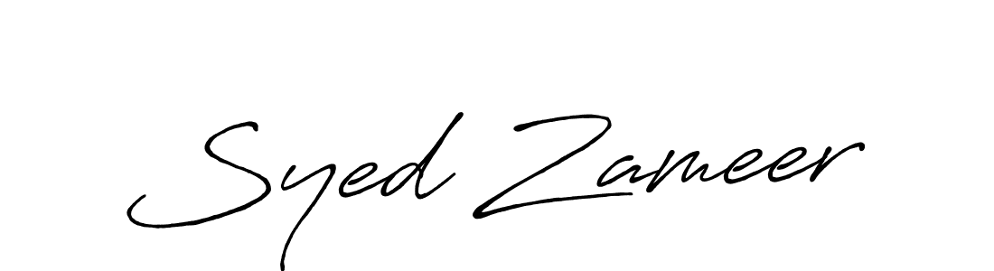 How to make Syed Zameer signature? Antro_Vectra_Bolder is a professional autograph style. Create handwritten signature for Syed Zameer name. Syed Zameer signature style 7 images and pictures png