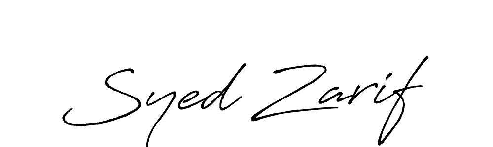 It looks lik you need a new signature style for name Syed Zarif. Design unique handwritten (Antro_Vectra_Bolder) signature with our free signature maker in just a few clicks. Syed Zarif signature style 7 images and pictures png