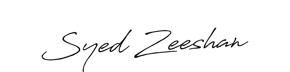 The best way (Antro_Vectra_Bolder) to make a short signature is to pick only two or three words in your name. The name Syed Zeeshan include a total of six letters. For converting this name. Syed Zeeshan signature style 7 images and pictures png