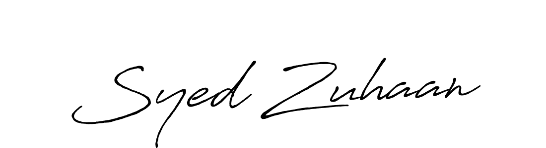 Syed Zuhaan stylish signature style. Best Handwritten Sign (Antro_Vectra_Bolder) for my name. Handwritten Signature Collection Ideas for my name Syed Zuhaan. Syed Zuhaan signature style 7 images and pictures png