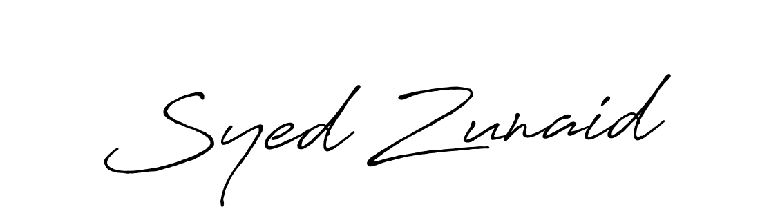 Make a beautiful signature design for name Syed Zunaid. Use this online signature maker to create a handwritten signature for free. Syed Zunaid signature style 7 images and pictures png