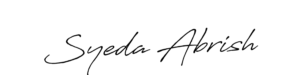 It looks lik you need a new signature style for name Syeda Abrish. Design unique handwritten (Antro_Vectra_Bolder) signature with our free signature maker in just a few clicks. Syeda Abrish signature style 7 images and pictures png