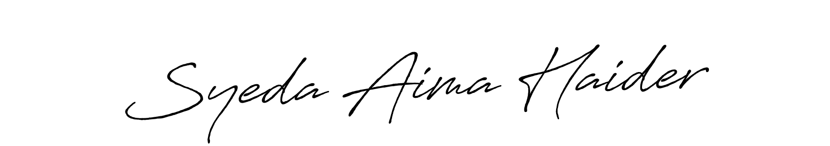 This is the best signature style for the Syeda Aima Haider name. Also you like these signature font (Antro_Vectra_Bolder). Mix name signature. Syeda Aima Haider signature style 7 images and pictures png