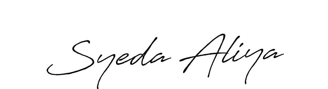 Once you've used our free online signature maker to create your best signature Antro_Vectra_Bolder style, it's time to enjoy all of the benefits that Syeda Aliya name signing documents. Syeda Aliya signature style 7 images and pictures png