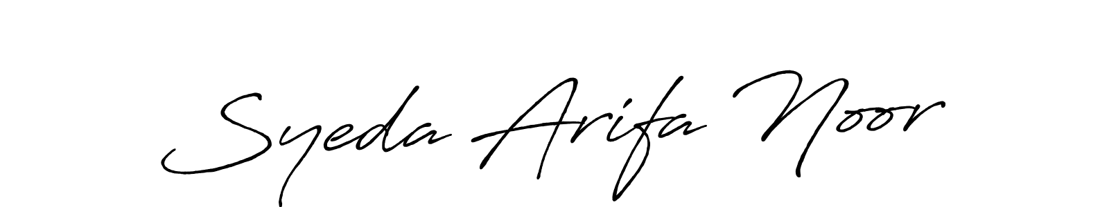 You can use this online signature creator to create a handwritten signature for the name Syeda Arifa Noor. This is the best online autograph maker. Syeda Arifa Noor signature style 7 images and pictures png