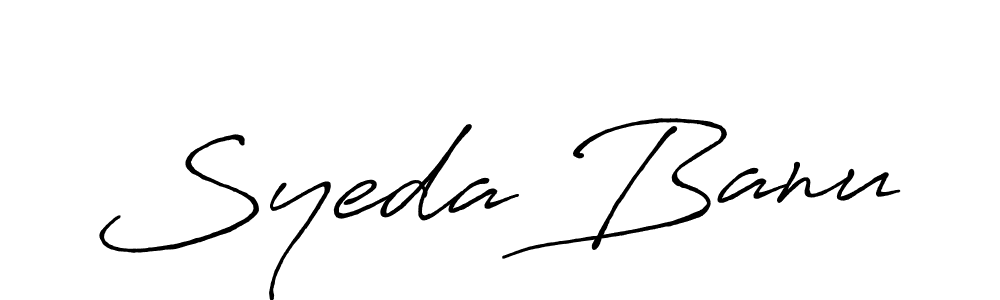 Design your own signature with our free online signature maker. With this signature software, you can create a handwritten (Antro_Vectra_Bolder) signature for name Syeda Banu. Syeda Banu signature style 7 images and pictures png