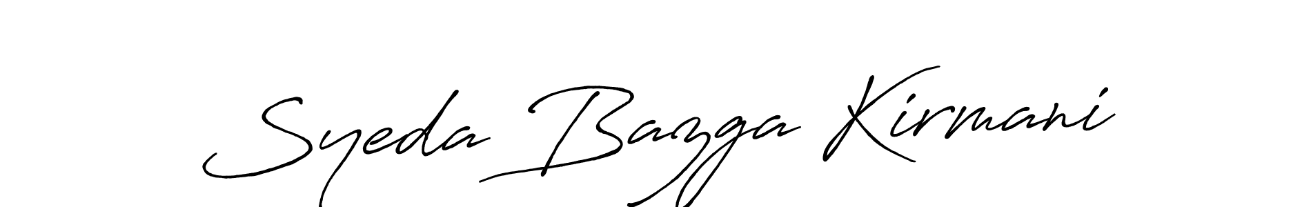 Use a signature maker to create a handwritten signature online. With this signature software, you can design (Antro_Vectra_Bolder) your own signature for name Syeda Bazga Kirmani. Syeda Bazga Kirmani signature style 7 images and pictures png