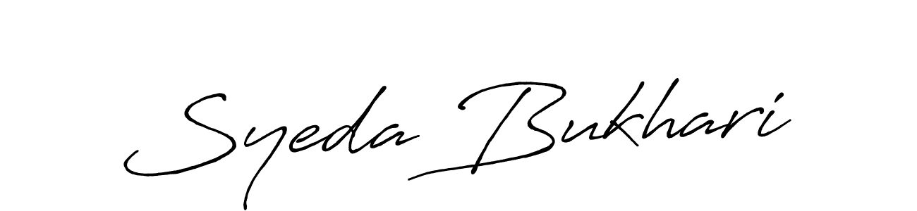 Use a signature maker to create a handwritten signature online. With this signature software, you can design (Antro_Vectra_Bolder) your own signature for name Syeda Bukhari. Syeda Bukhari signature style 7 images and pictures png