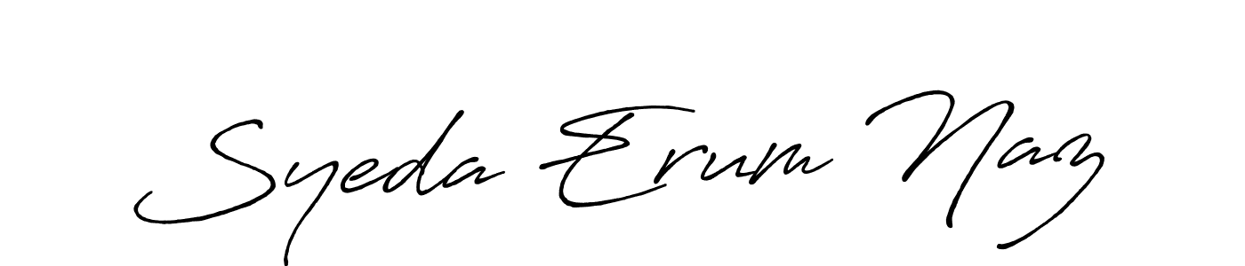 Design your own signature with our free online signature maker. With this signature software, you can create a handwritten (Antro_Vectra_Bolder) signature for name Syeda Erum Naz. Syeda Erum Naz signature style 7 images and pictures png