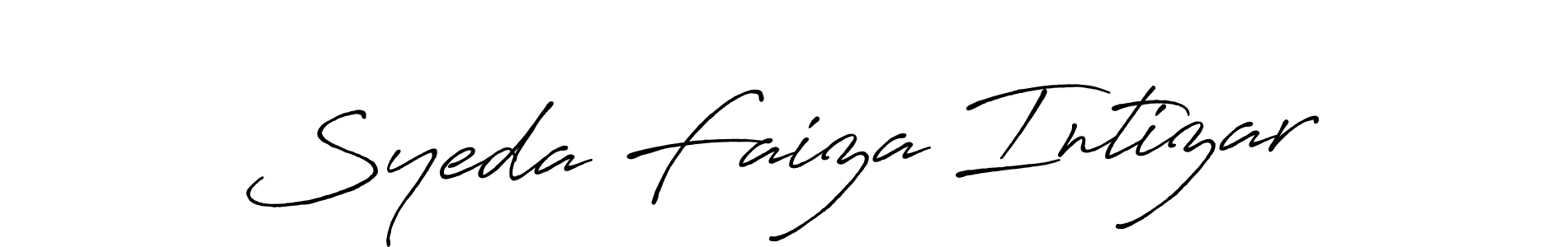 Make a beautiful signature design for name Syeda Faiza Intizar. Use this online signature maker to create a handwritten signature for free. Syeda Faiza Intizar signature style 7 images and pictures png