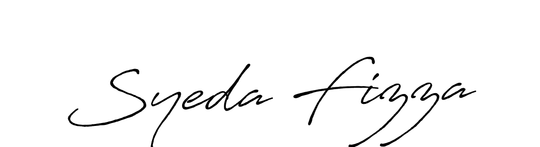 Make a beautiful signature design for name Syeda Fizza. With this signature (Antro_Vectra_Bolder) style, you can create a handwritten signature for free. Syeda Fizza signature style 7 images and pictures png