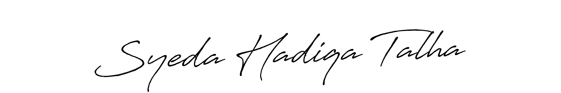 if you are searching for the best signature style for your name Syeda Hadiqa Talha. so please give up your signature search. here we have designed multiple signature styles  using Antro_Vectra_Bolder. Syeda Hadiqa Talha signature style 7 images and pictures png