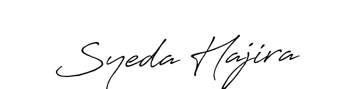Also You can easily find your signature by using the search form. We will create Syeda Hajira name handwritten signature images for you free of cost using Antro_Vectra_Bolder sign style. Syeda Hajira signature style 7 images and pictures png