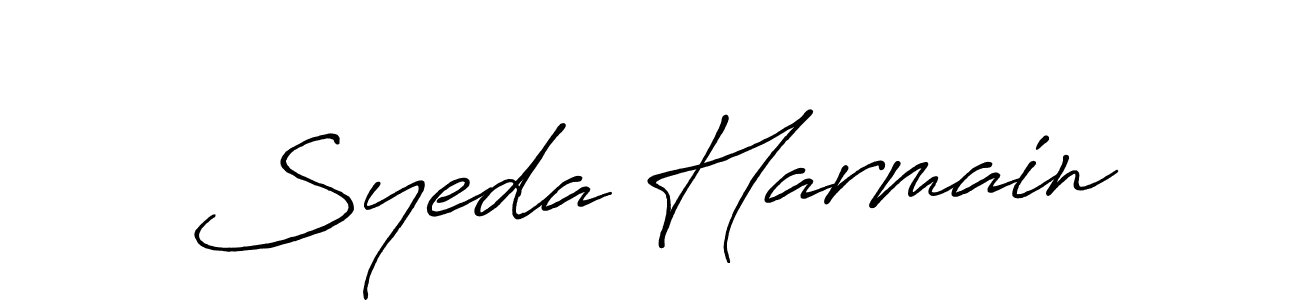 Make a short Syeda Harmain signature style. Manage your documents anywhere anytime using Antro_Vectra_Bolder. Create and add eSignatures, submit forms, share and send files easily. Syeda Harmain signature style 7 images and pictures png