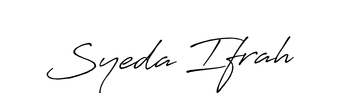 Syeda Ifrah stylish signature style. Best Handwritten Sign (Antro_Vectra_Bolder) for my name. Handwritten Signature Collection Ideas for my name Syeda Ifrah. Syeda Ifrah signature style 7 images and pictures png