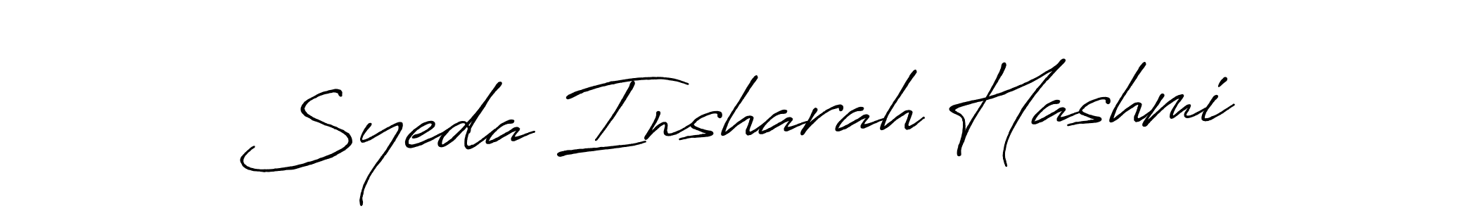 The best way (Antro_Vectra_Bolder) to make a short signature is to pick only two or three words in your name. The name Syeda Insharah Hashmi include a total of six letters. For converting this name. Syeda Insharah Hashmi signature style 7 images and pictures png