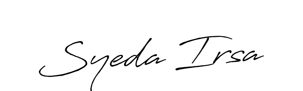 This is the best signature style for the Syeda Irsa name. Also you like these signature font (Antro_Vectra_Bolder). Mix name signature. Syeda Irsa signature style 7 images and pictures png