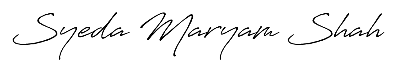 You should practise on your own different ways (Antro_Vectra_Bolder) to write your name (Syeda Maryam Shah) in signature. Don't let someone else do it for you. Syeda Maryam Shah signature style 7 images and pictures png