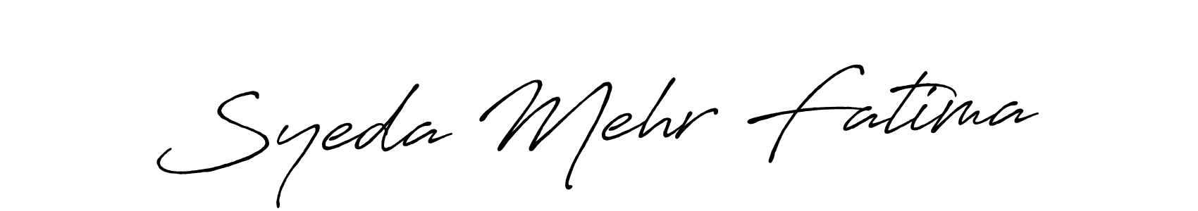 The best way (Antro_Vectra_Bolder) to make a short signature is to pick only two or three words in your name. The name Syeda Mehr Fatima include a total of six letters. For converting this name. Syeda Mehr Fatima signature style 7 images and pictures png