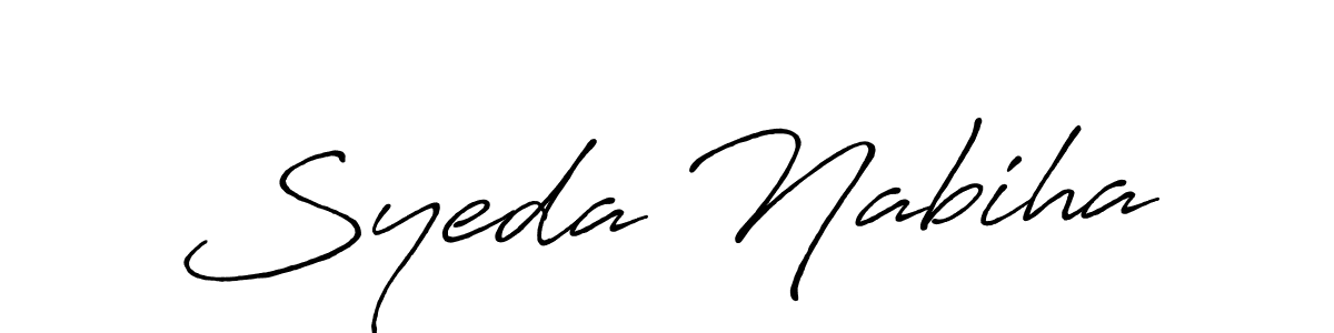 Once you've used our free online signature maker to create your best signature Antro_Vectra_Bolder style, it's time to enjoy all of the benefits that Syeda Nabiha name signing documents. Syeda Nabiha signature style 7 images and pictures png
