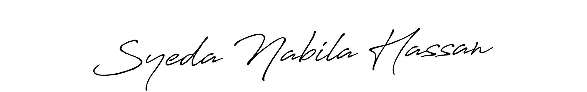 Syeda Nabila Hassan stylish signature style. Best Handwritten Sign (Antro_Vectra_Bolder) for my name. Handwritten Signature Collection Ideas for my name Syeda Nabila Hassan. Syeda Nabila Hassan signature style 7 images and pictures png