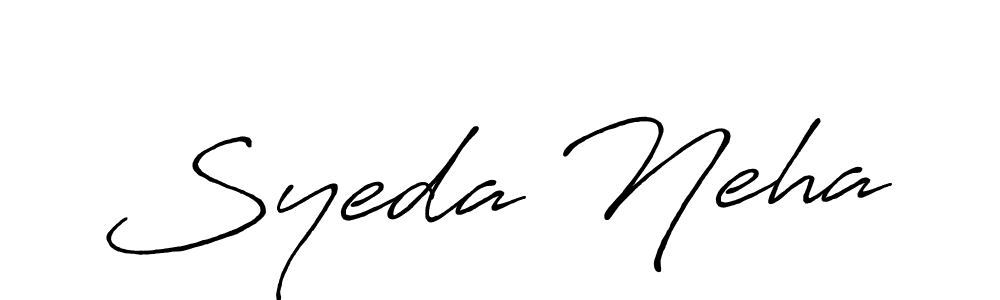 Syeda Neha stylish signature style. Best Handwritten Sign (Antro_Vectra_Bolder) for my name. Handwritten Signature Collection Ideas for my name Syeda Neha. Syeda Neha signature style 7 images and pictures png