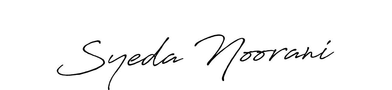 Use a signature maker to create a handwritten signature online. With this signature software, you can design (Antro_Vectra_Bolder) your own signature for name Syeda Noorani. Syeda Noorani signature style 7 images and pictures png