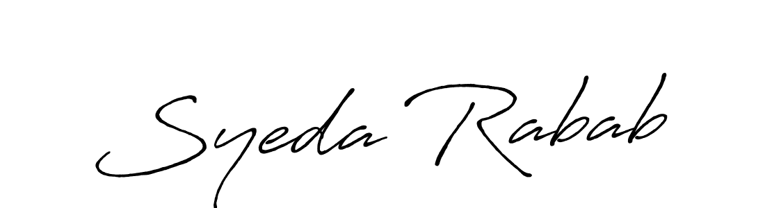 Also we have Syeda Rabab name is the best signature style. Create professional handwritten signature collection using Antro_Vectra_Bolder autograph style. Syeda Rabab signature style 7 images and pictures png