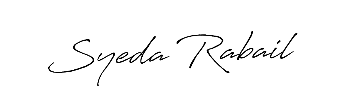 Make a beautiful signature design for name Syeda Rabail. Use this online signature maker to create a handwritten signature for free. Syeda Rabail signature style 7 images and pictures png