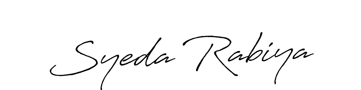 You can use this online signature creator to create a handwritten signature for the name Syeda Rabiya. This is the best online autograph maker. Syeda Rabiya signature style 7 images and pictures png