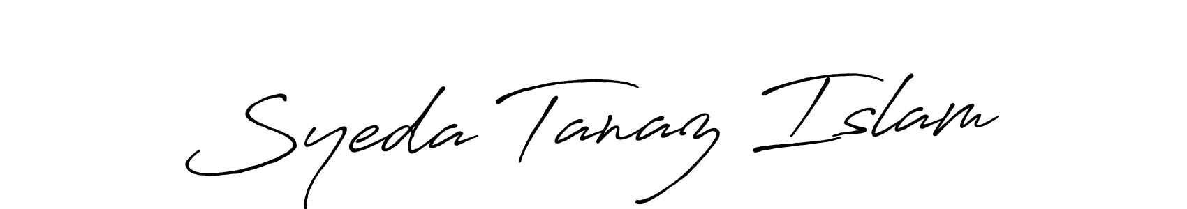 Design your own signature with our free online signature maker. With this signature software, you can create a handwritten (Antro_Vectra_Bolder) signature for name Syeda Tanaz Islam. Syeda Tanaz Islam signature style 7 images and pictures png