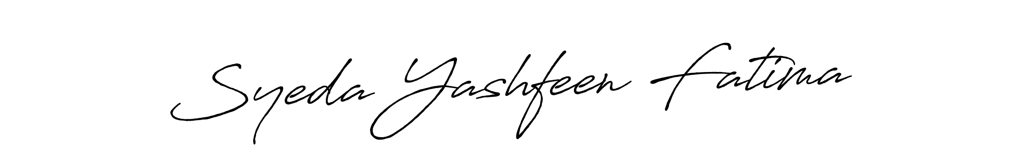 How to make Syeda Yashfeen Fatima name signature. Use Antro_Vectra_Bolder style for creating short signs online. This is the latest handwritten sign. Syeda Yashfeen Fatima signature style 7 images and pictures png