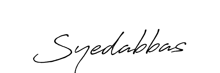 Design your own signature with our free online signature maker. With this signature software, you can create a handwritten (Antro_Vectra_Bolder) signature for name Syedabbas. Syedabbas signature style 7 images and pictures png