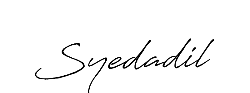 Use a signature maker to create a handwritten signature online. With this signature software, you can design (Antro_Vectra_Bolder) your own signature for name Syedadil. Syedadil signature style 7 images and pictures png