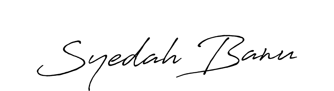 Use a signature maker to create a handwritten signature online. With this signature software, you can design (Antro_Vectra_Bolder) your own signature for name Syedah Banu. Syedah Banu signature style 7 images and pictures png