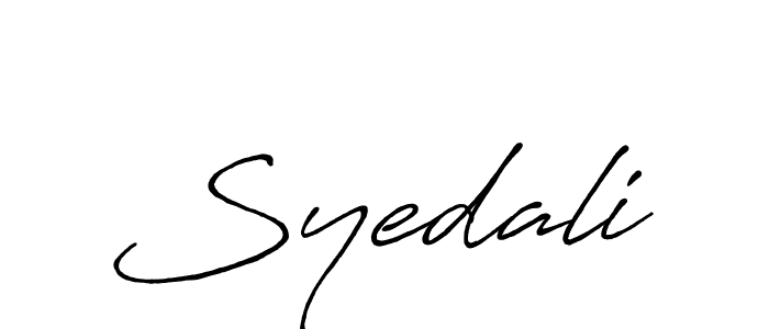 How to make Syedali signature? Antro_Vectra_Bolder is a professional autograph style. Create handwritten signature for Syedali name. Syedali signature style 7 images and pictures png