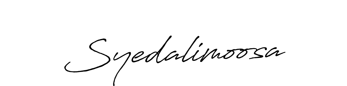 Design your own signature with our free online signature maker. With this signature software, you can create a handwritten (Antro_Vectra_Bolder) signature for name Syedalimoosa. Syedalimoosa signature style 7 images and pictures png