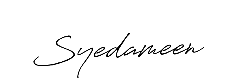 Make a beautiful signature design for name Syedameen. With this signature (Antro_Vectra_Bolder) style, you can create a handwritten signature for free. Syedameen signature style 7 images and pictures png