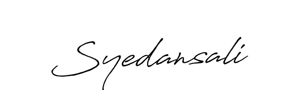 Make a beautiful signature design for name Syedansali. Use this online signature maker to create a handwritten signature for free. Syedansali signature style 7 images and pictures png