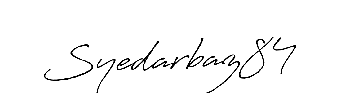 Create a beautiful signature design for name Syedarbaz84. With this signature (Antro_Vectra_Bolder) fonts, you can make a handwritten signature for free. Syedarbaz84 signature style 7 images and pictures png