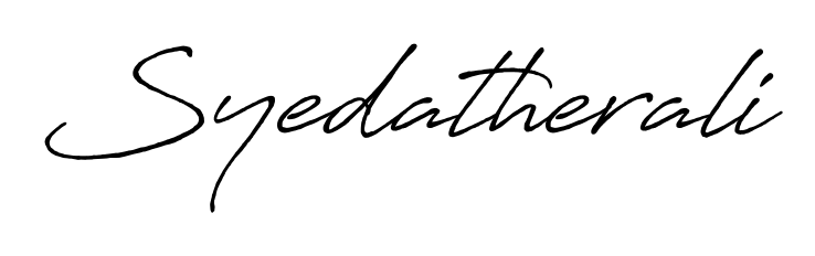 The Antro_Vectra_Bolder font transforms the name Syedatherali into an executive sign with sharp precision and distinguished character. Syedatherali signature style 7 images and pictures png