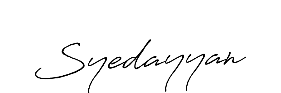 How to make Syedayyan signature? Antro_Vectra_Bolder is a professional autograph style. Create handwritten signature for Syedayyan name. Syedayyan signature style 7 images and pictures png