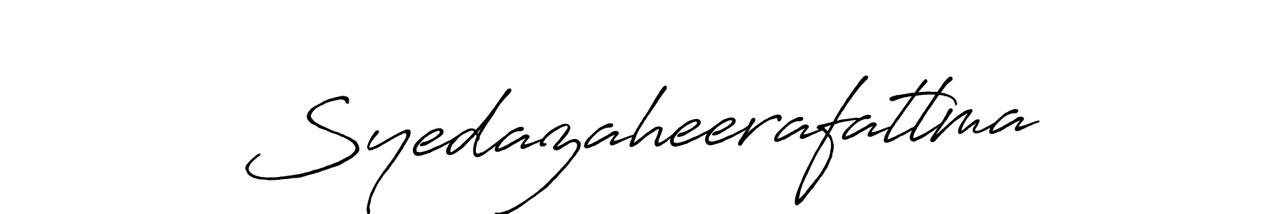 Make a beautiful signature design for name Syedazaheerafatlma. With this signature (Antro_Vectra_Bolder) style, you can create a handwritten signature for free. Syedazaheerafatlma signature style 7 images and pictures png