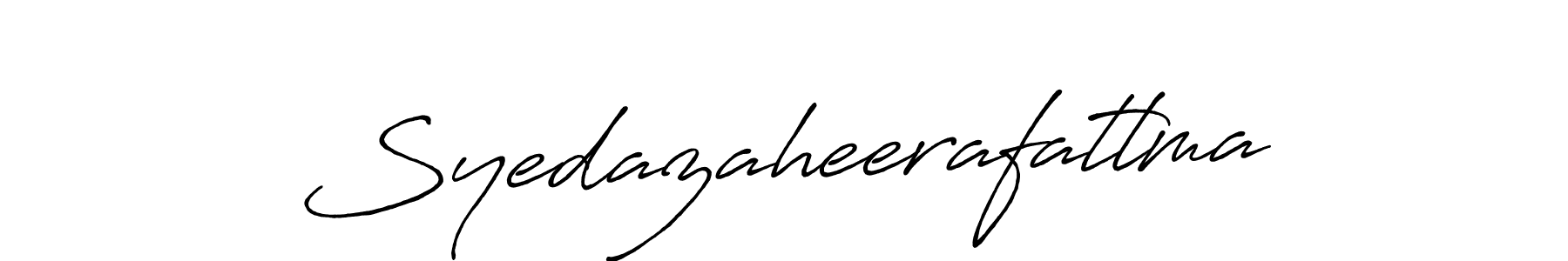 Make a beautiful signature design for name Syedazaheerafatlma. With this signature (Antro_Vectra_Bolder) style, you can create a handwritten signature for free. Syedazaheerafatlma signature style 7 images and pictures png